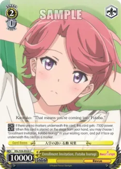 Enrollment Invitation, Futaba Isurugi #RSL/S56-E028 · Weiss Schwarz