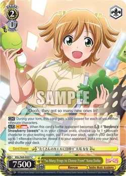 "So Many Frogs to Choose From" Nana Daiba #RSL/S69-E027 · Weiss Schwarz