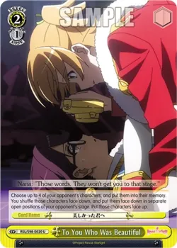 To You Who Was Beautiful #RSL/S98-E020 · Weiss Schwarz