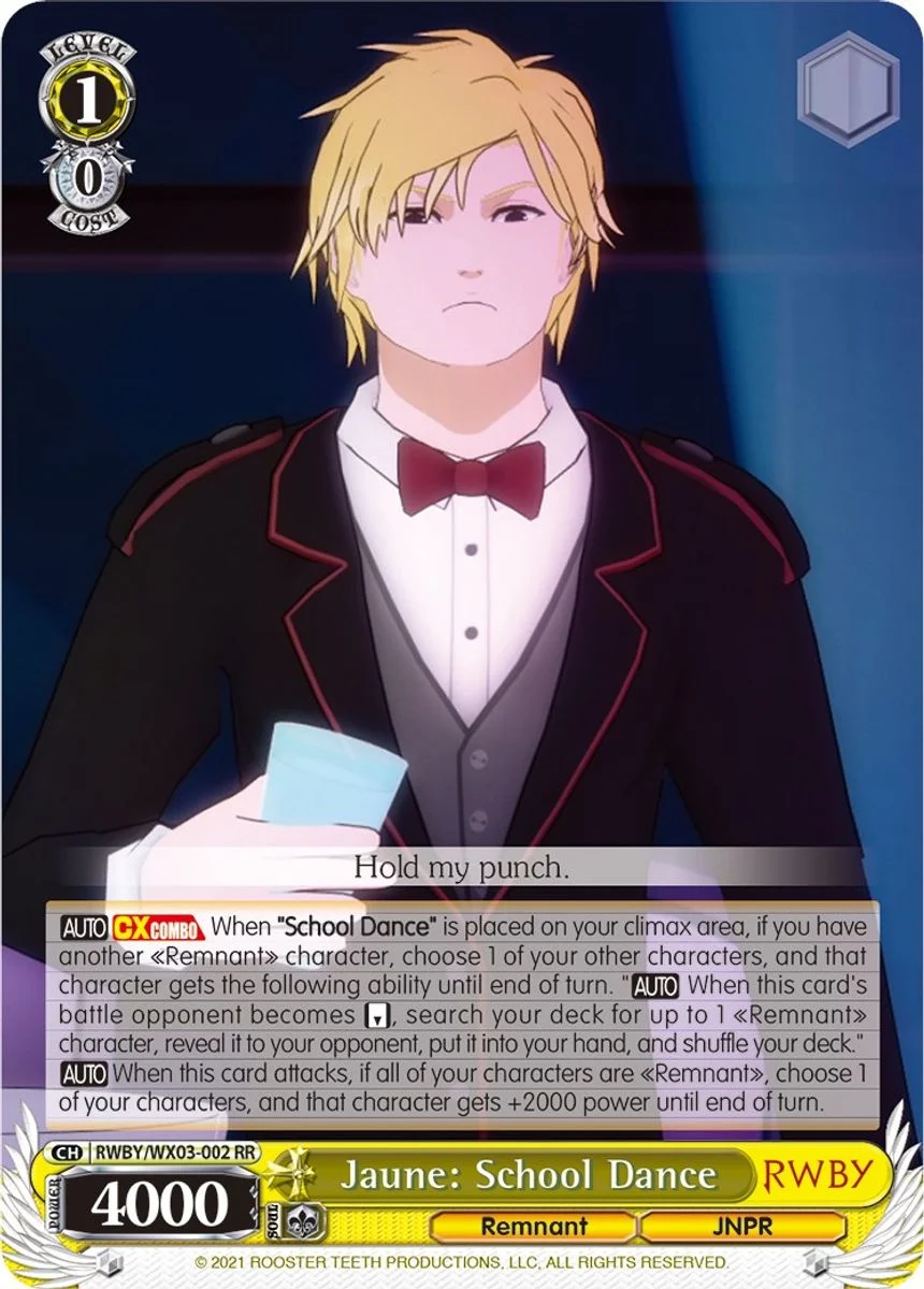 Jaune: School Dance 「RWBY/WX03-002」「EN」