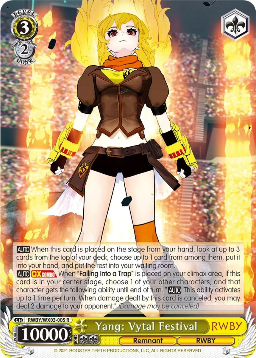 Yang: Vytal Festival 「RWBY/WX03-005」「EN」