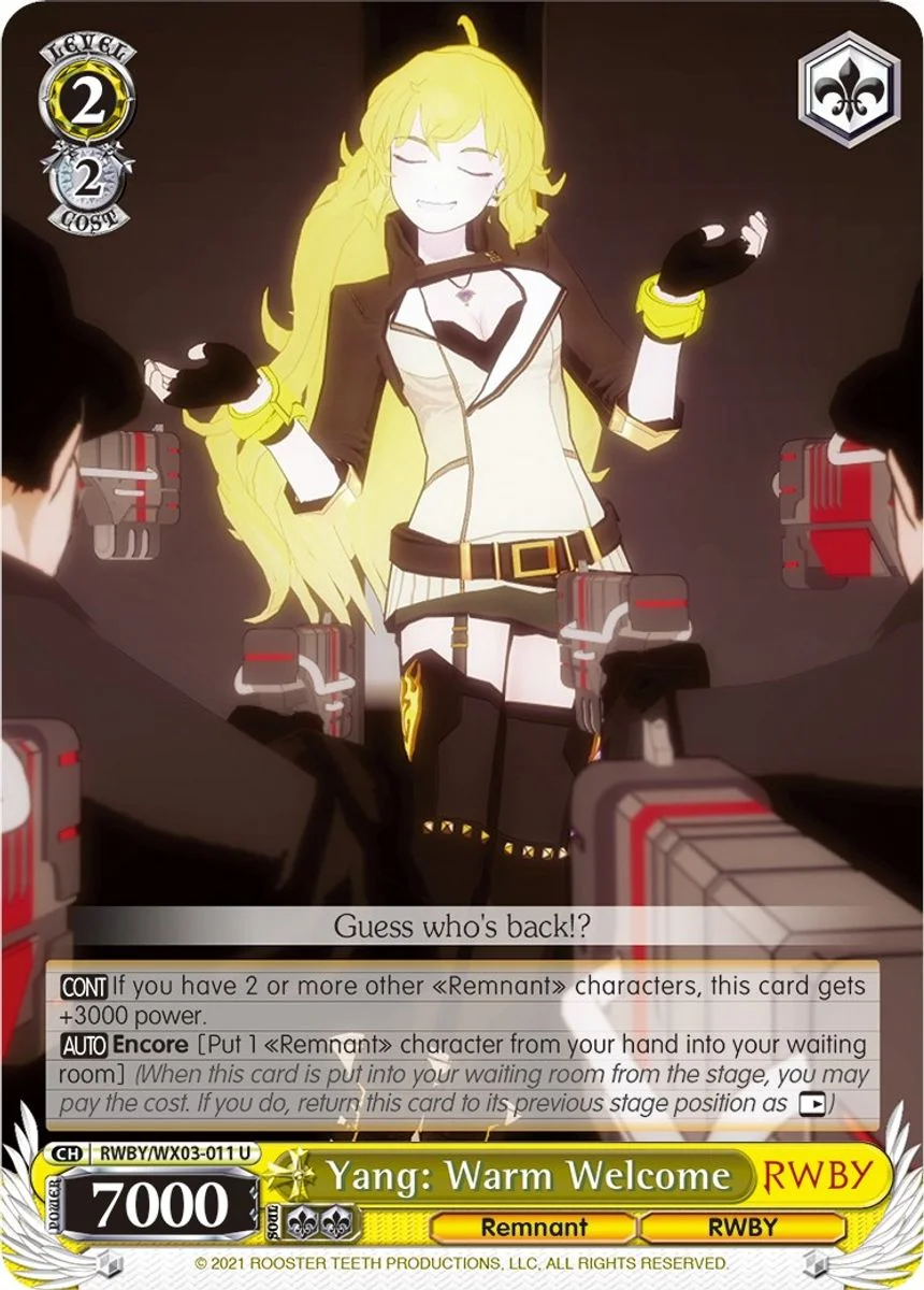 Yang: Warm Welcome 「RWBY/WX03-011」「EN」