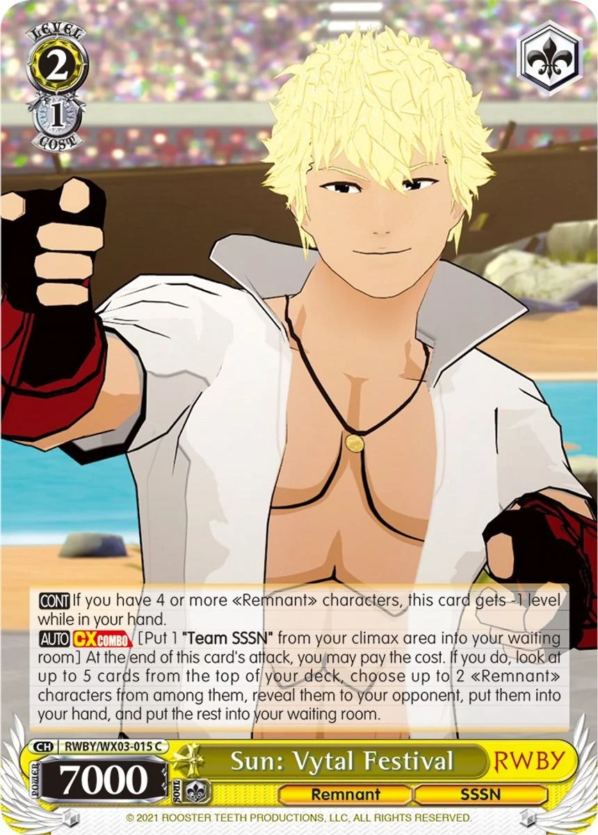 Sun: Vytal Festival 「RWBY/WX03-015」「EN」