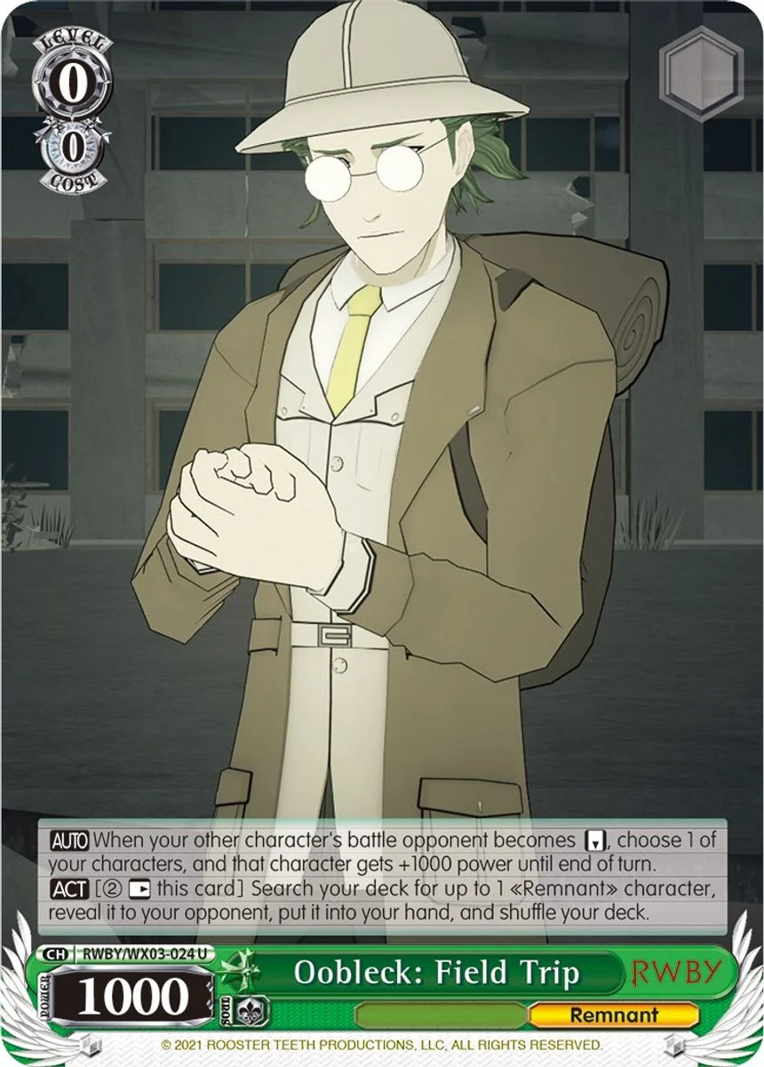 Oobleck: Field Trip 「RWBY/WX03-024」「EN」