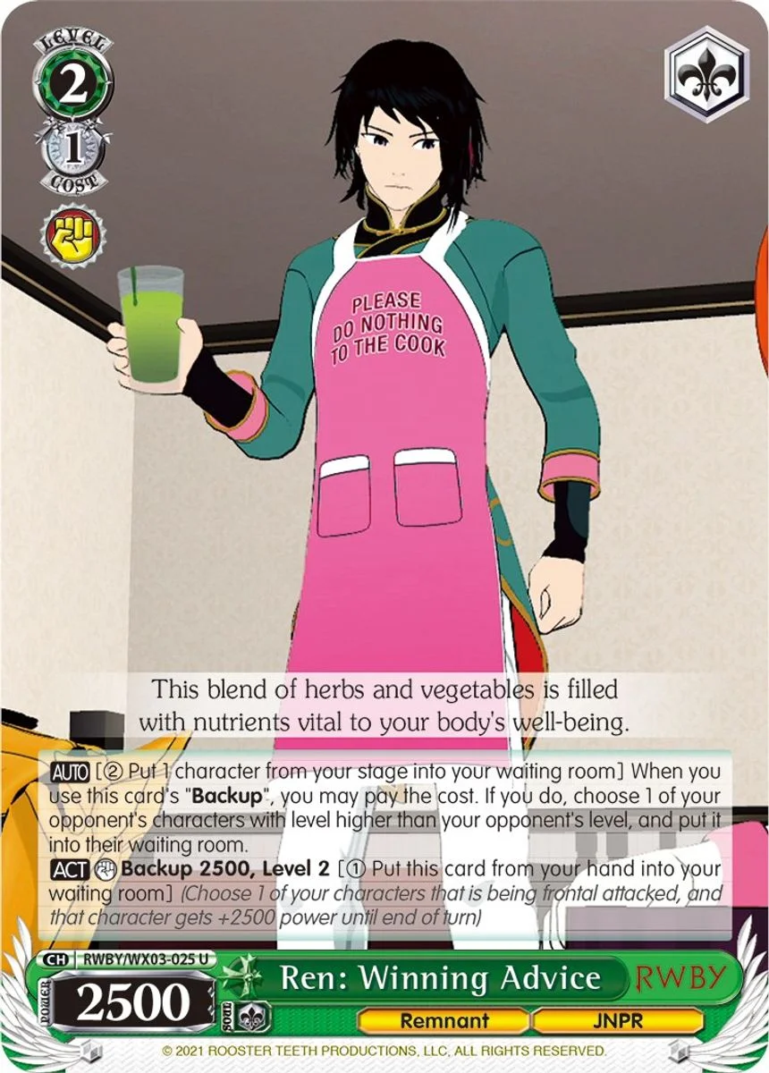 Ren: Winning Advice 「RWBY/WX03-025」「EN」