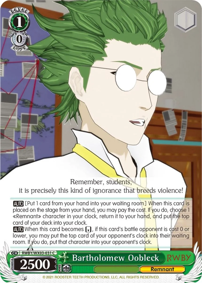 Bartholomew Oobleck 「RWBY/WX03-031」「EN」