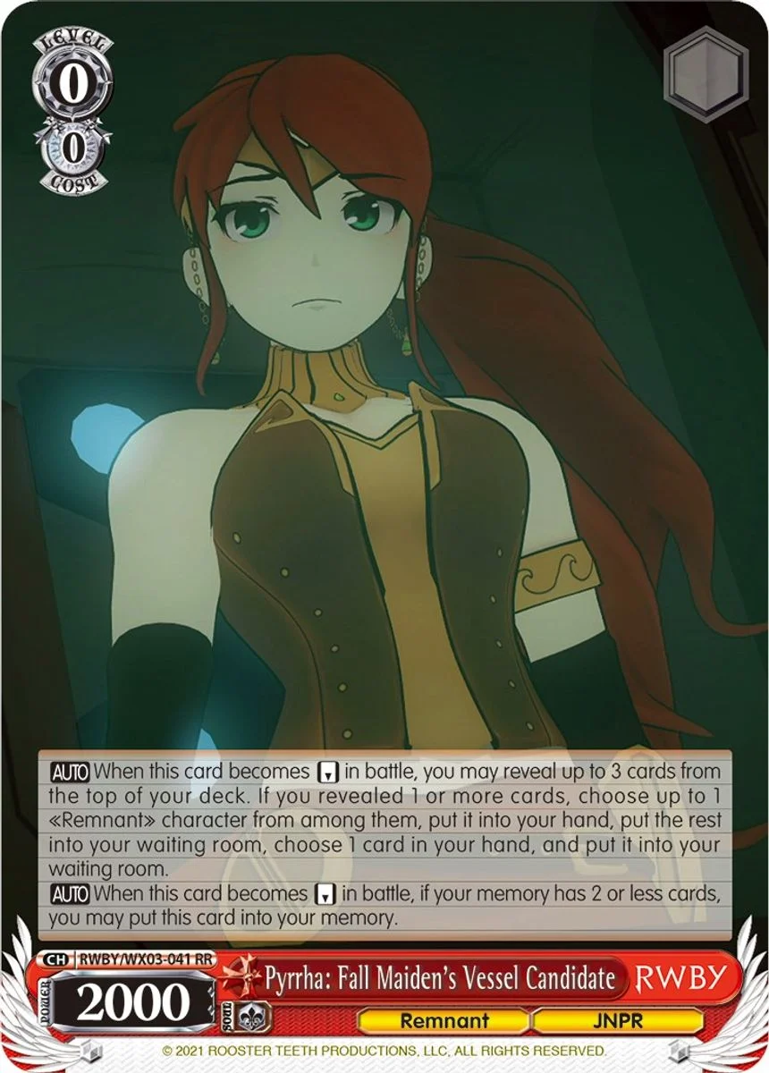 Pyrrha: Fall Maiden's Vessel Candidate 「RWBY/WX03-041」「EN」