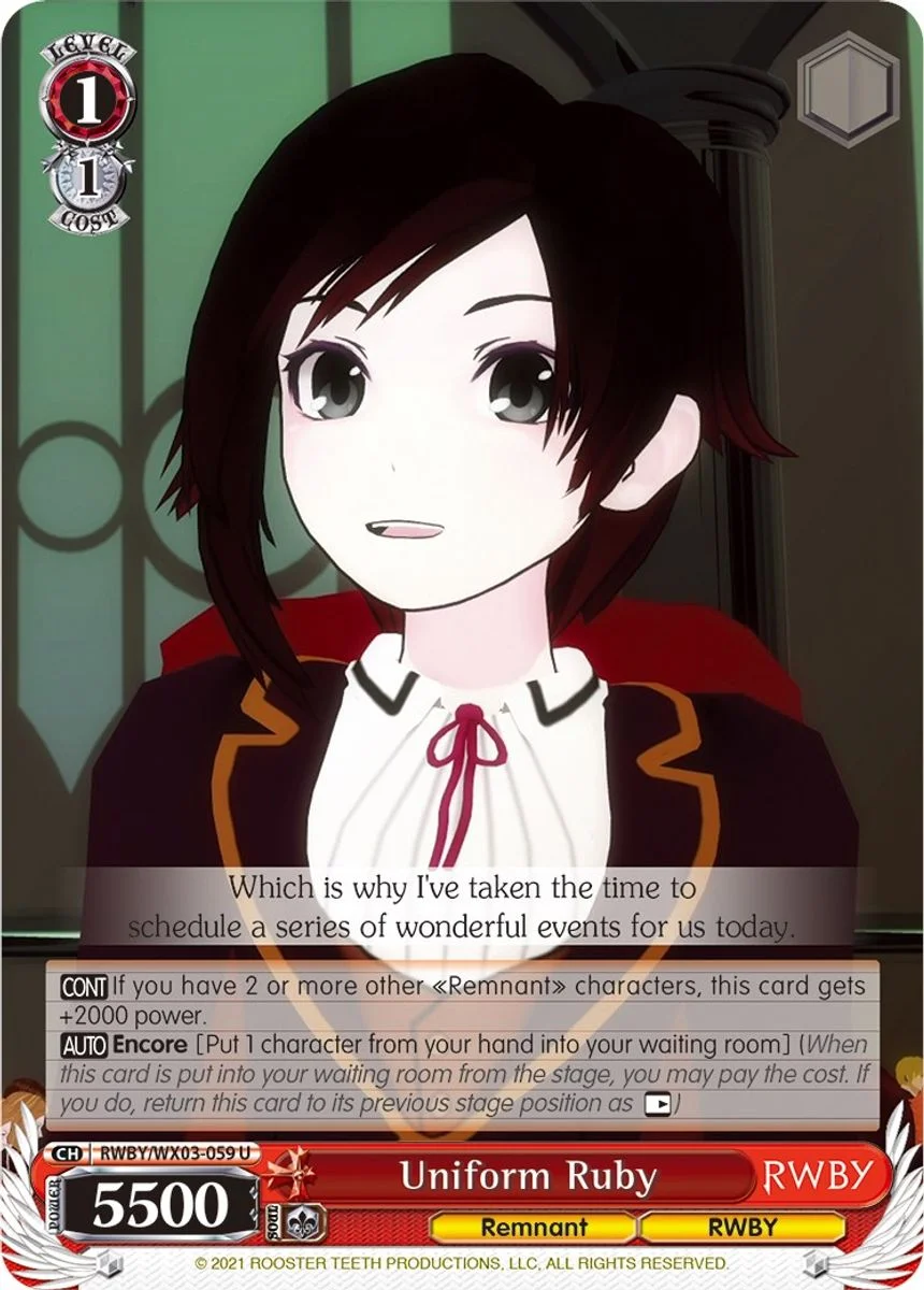 Uniform Ruby 「RWBY/WX03-059」「EN」
