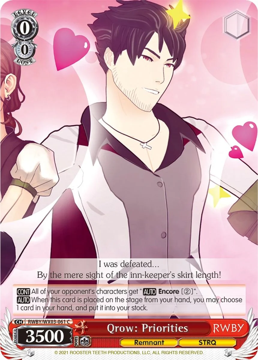 Qrow: Priorities 「RWBY/WX03-061」「EN」