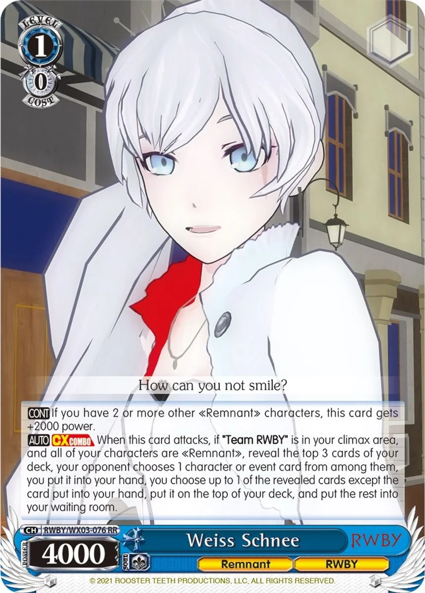 Weiss Schnee 「RWBY/WX03-076」「EN」