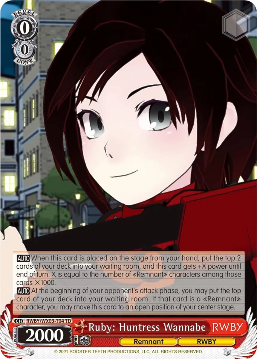 Ruby: Huntress Wannabe 「RWBY/WX03-T04」「EN」