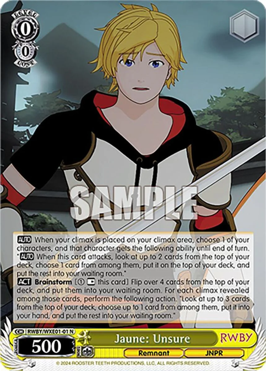 Jaune: Unsure 「RWBY/WXE01-01」「EN」