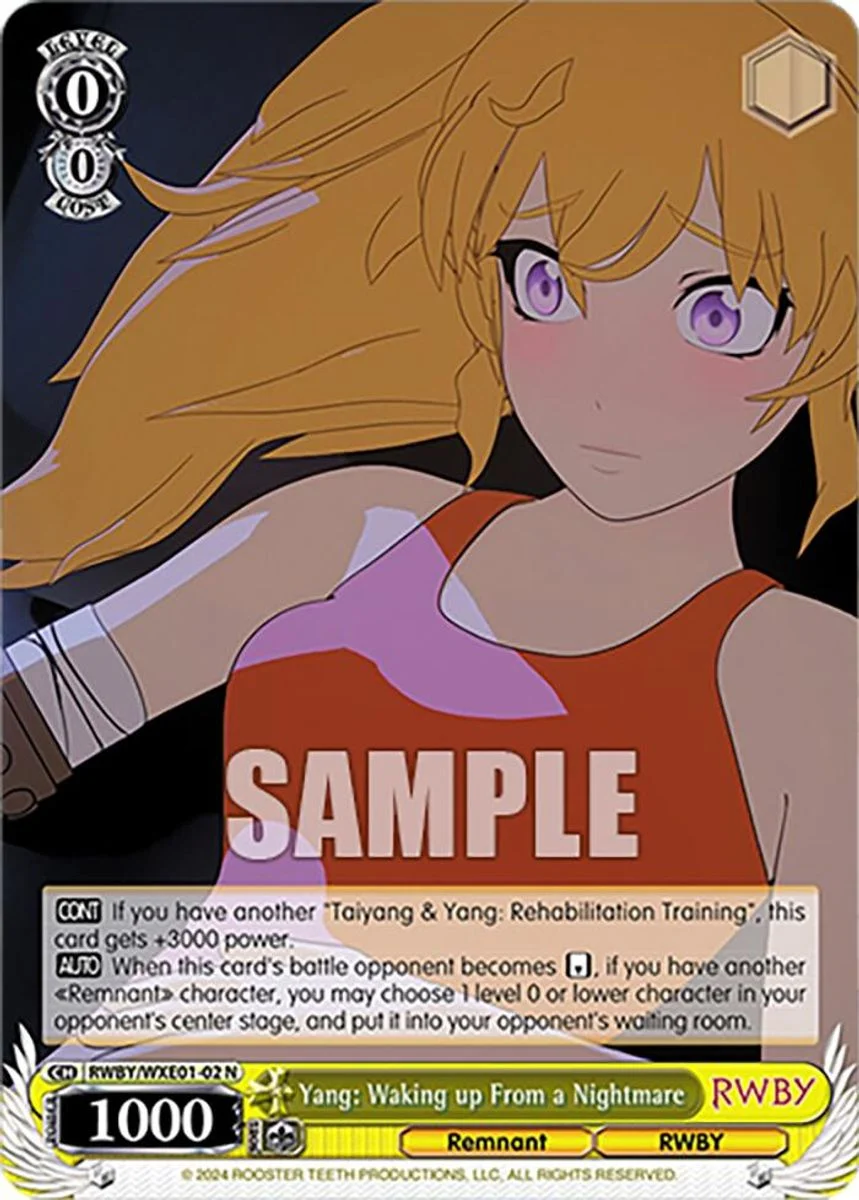 Yang: Waking up From a Nightmare 「RWBY/WXE01-02」「EN」