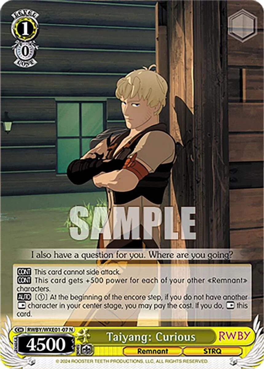 Taiyang: Curious 「RWBY/WXE01-07」「EN」