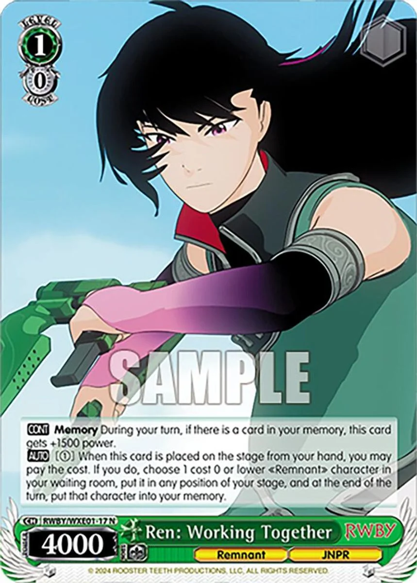 Ren: Working Together 「RWBY/WXE01-17」「EN」