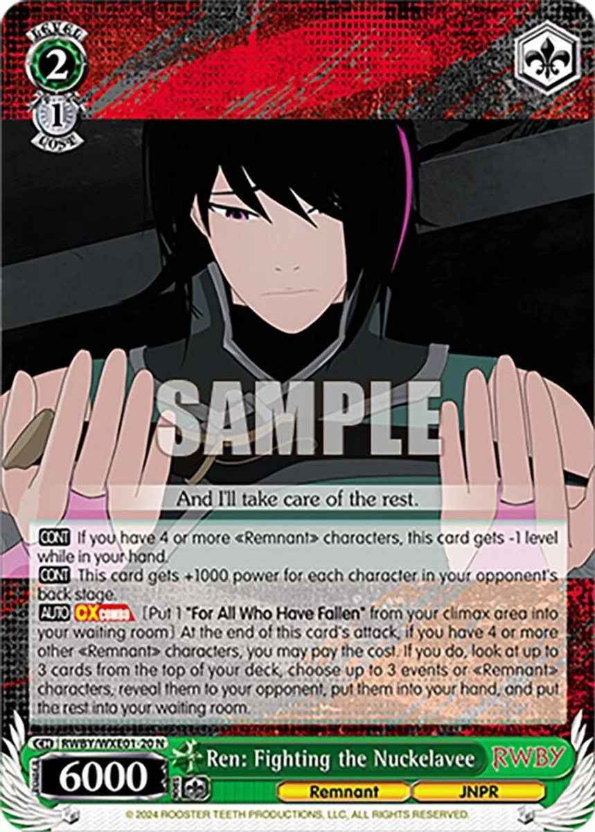 Ren: Fighting the Nuckelavee 「RWBY/WXE01-20」「EN」