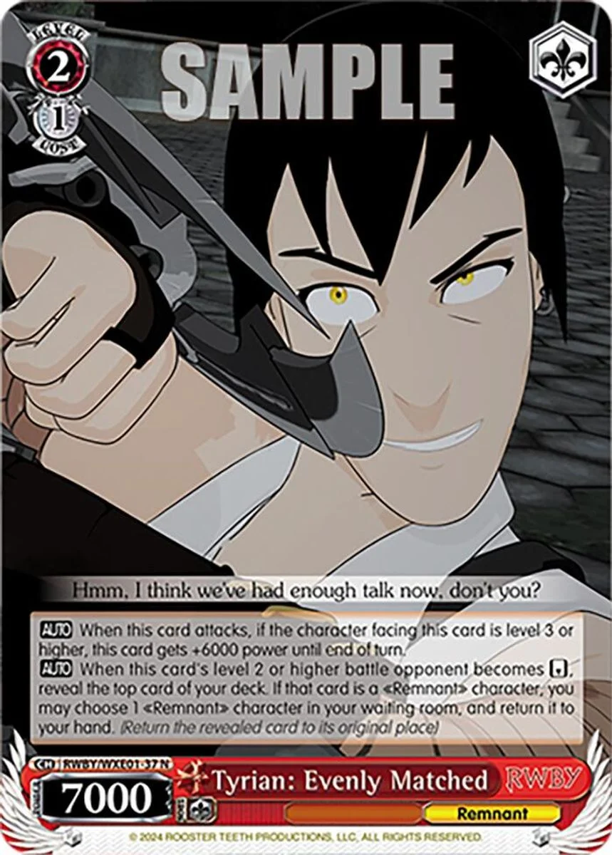 Tyrian: Evenly Matched 「RWBY/WXE01-37」「EN」