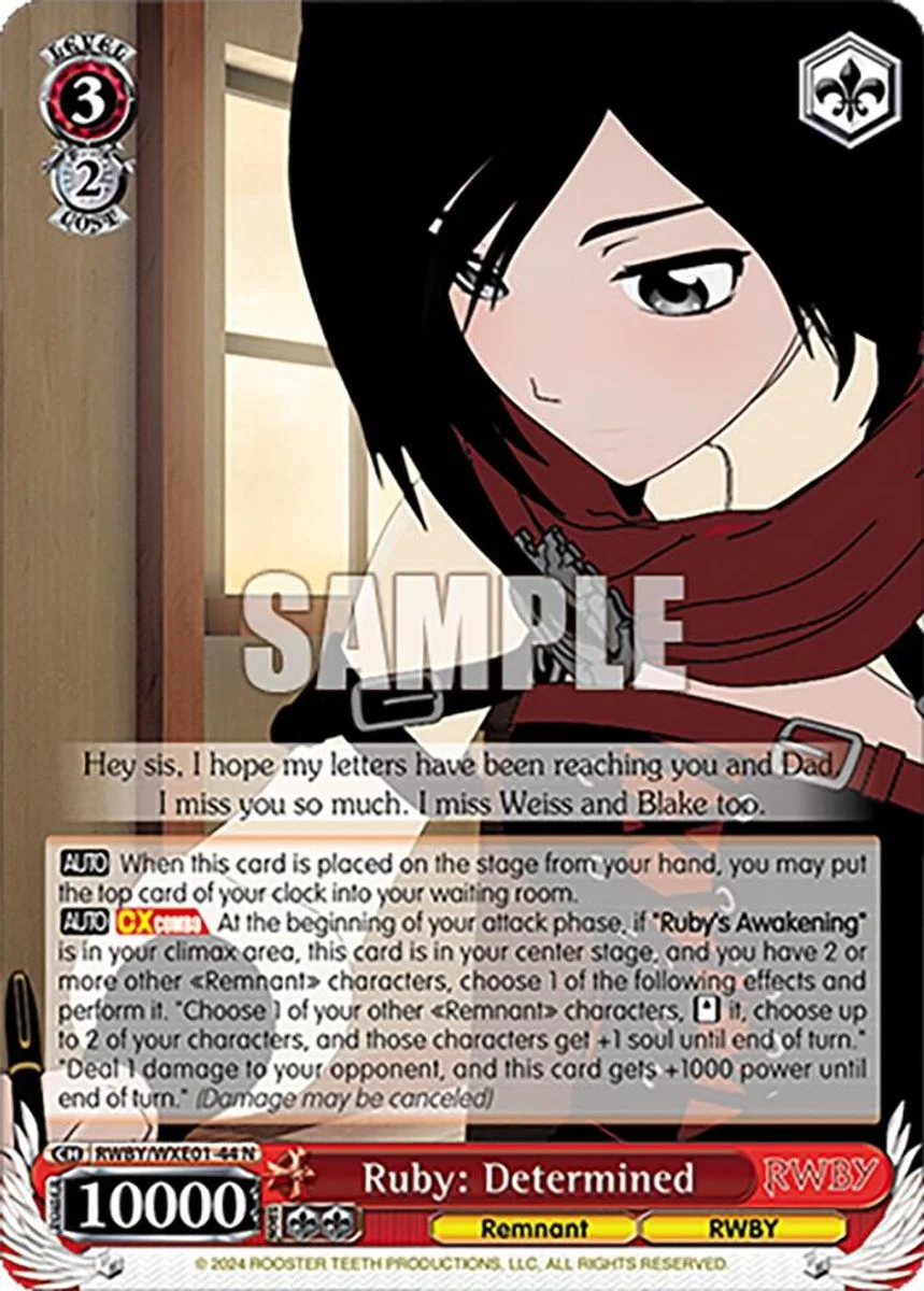 Ruby: Determined 「RWBY/WXE01-44」「EN」