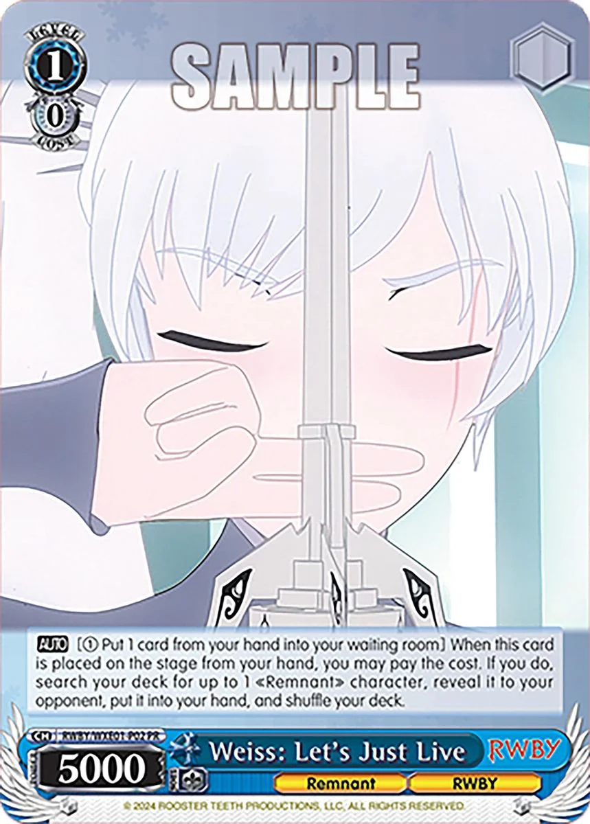 Weiss: Let's Just Live 「RWBY/WXE01-P02」「EN」