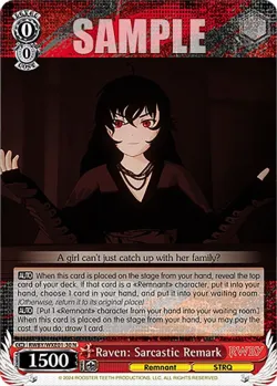 Raven: Sarcastic Remark 「RWBY/WXE01-30」「EN」