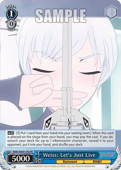Weiss: Let's Just Live 「RWBY/WXE01-P02」「EN」