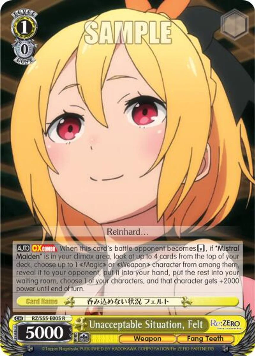 Unacceptable Situation, Felt 「RZ/S55-E005」「EN」