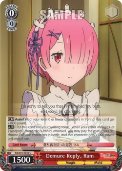 Demure Reply, Ram #RZ/S55-E036 · Weiss Schwarz