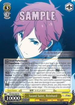 Sword Saint, Reinhard #RZ/S46-E007 · Weiss Schwarz