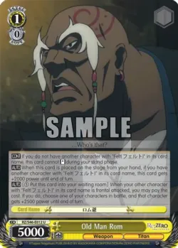 Old Man Rom #RZ/S46-E012 · Weiss Schwarz
