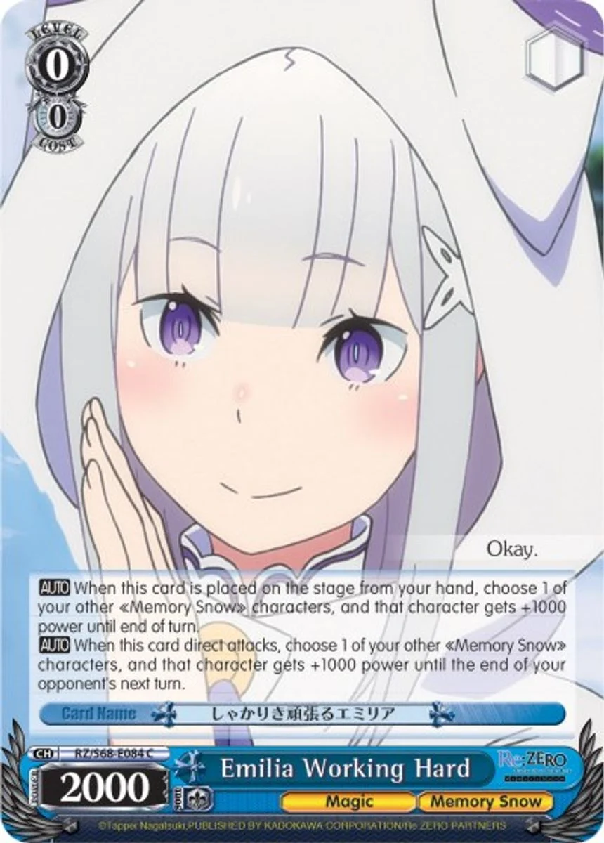 Emilia Working Hard 「RZ/S68-E084」「EN」