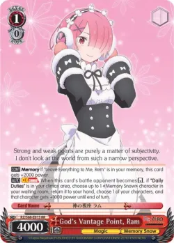 God's Vantage Point, Ram #RZ/S68-E015 · Weiss Schwarz