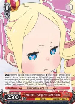 Beatrice Trying Her Best Alone #RZ/S68-E018 · Weiss Schwarz