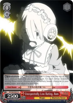 Unexpectedly Low Rating, Ram #RZ/S68-E021 · Weiss Schwarz