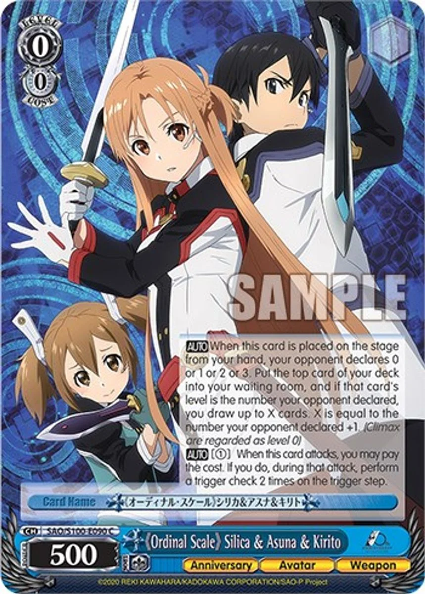 《Ordinal Scale》 Silica & Asuna & Kirito 「SAO/S100-E090」「EN」