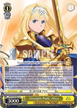 Straight Path, Alice #SAO/S100-E011 · Weiss Schwarz