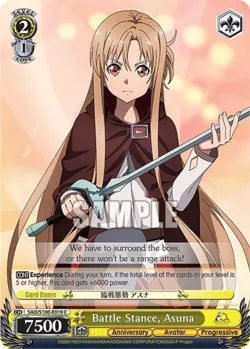 Battle Stance, Asuna #SAO/S100-E019 · Weiss Schwarz