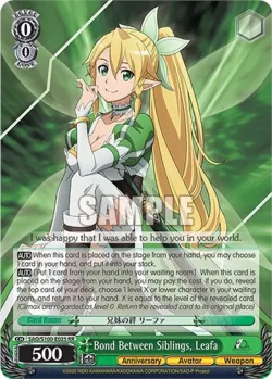 Bond Between Siblings, Leafa #SAO/S100-E025 · Weiss Schwarz