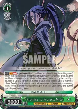 Promise to Protect, Mito #SAO/S100-E032 · Weiss Schwarz