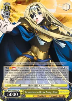Resolution to Break Away, Alice #SAO/S65-E002 · Weiss Schwarz