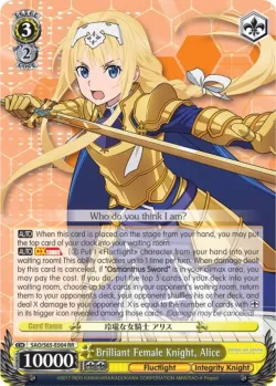 Brilliant Female Knight, Alice #SAO/S65-E004 · Weiss Schwarz