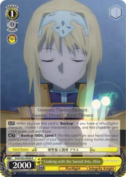 Cooking with the Sacred Arts, Alice #SAO/S65-E008 · Weiss Schwarz
