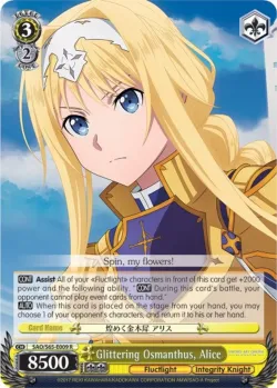 Glittering Osmanthus, Alice #SAO/S65-E009 · Weiss Schwarz