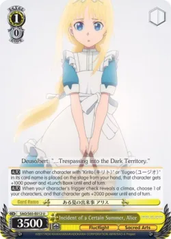 Incident of a Certain Summer, Alice #SAO/S65-E012 · Weiss Schwarz