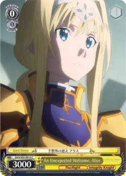 An Unexpected Welcome, Alice #SAO/S65-E014 · Weiss Schwarz