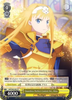 Dauntless Perfect Control Art, Alice #SAO/S65-E015 · Weiss Schwarz