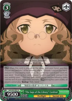 "The Sage of the Library" Cardinal #SAO/S65-E031 · Weiss Schwarz