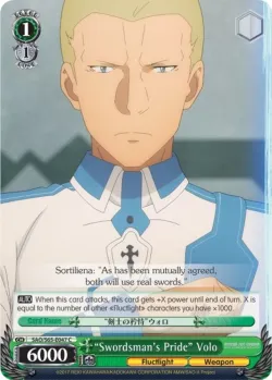 "Swordsman's Pride" Volo #SAO/S65-E047 · Weiss Schwarz