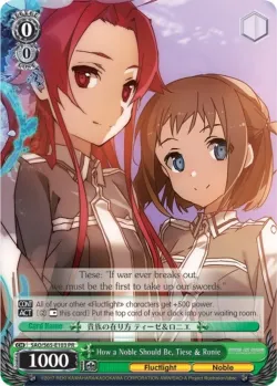 How a Noble Should Be, Tiese & Ronie 「SAO/S65-E103」「EN」
