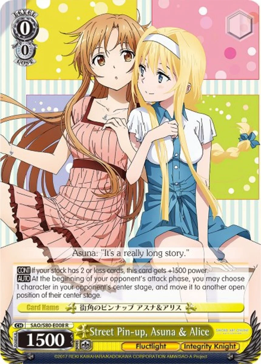 Street Pin-up, Asuna & Alice 「SAO/S80-E008」「EN」