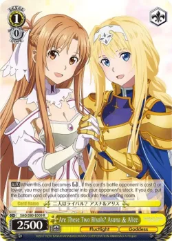 Are These Two Rivals? Asuna & Alice #SAO/S80-E009 · Weiss Schwarz